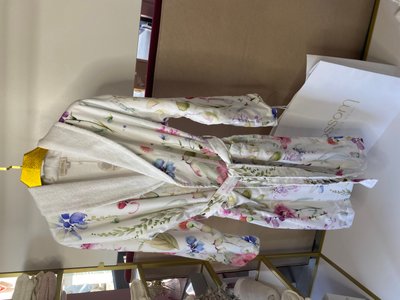 халат махровий з квітковим принтом EFIL S-M, Dantela 2028 фото