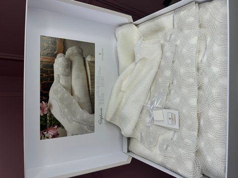 Комплект махрових рушників з мереживом STEPHANIE set, Pepper home 9791 фото