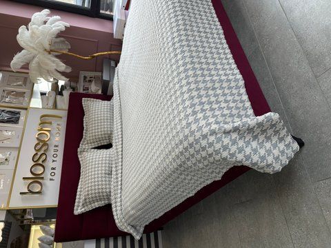 Комплект покривала з наволочками в принт гусячу лапку KYLIN gri,Tivolyo home 00939 фото