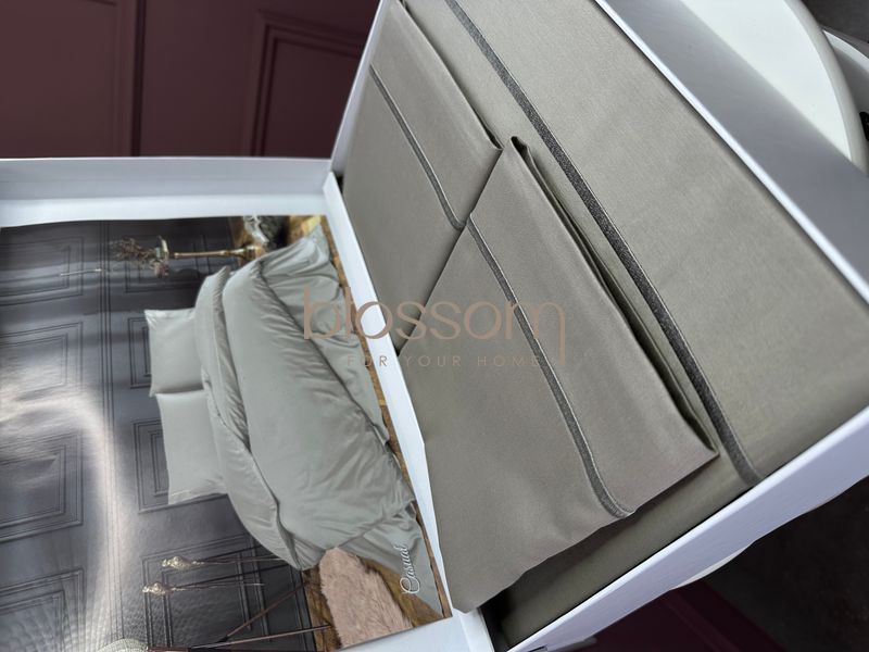 Комплект постельного белья сатин люкс CASUAL HAKI, евро, TIVOLYO HOME 7665 фото