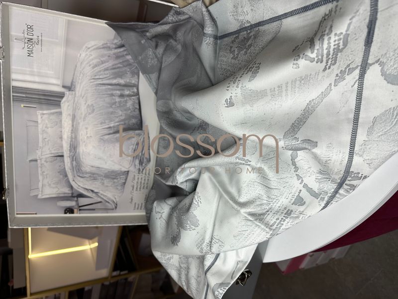Комплект постельного белья из тенсела евро AMBRE silver, Maison d'or 0897 фото Комплект постельного белья из тенсела евро AMBRE silver, Maison d'or 0897 фото