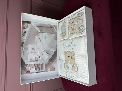 Комплект постільної білизни з пледом в ліжечко для немовлят LOVELY MAVI BEBE, TIVOLYO HOME 00301 фото