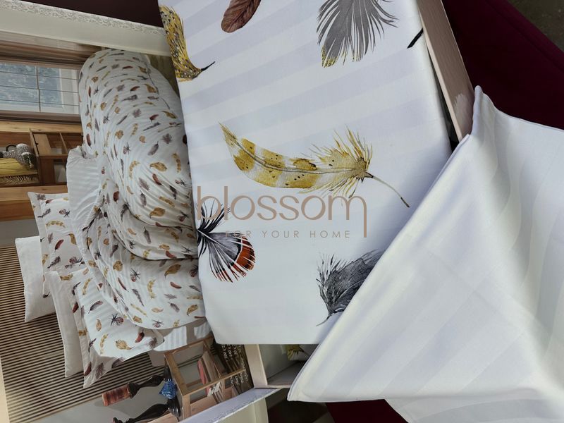 Комплект постельного белья сатин FEATHER,Maison d'or, евро 00991 фото