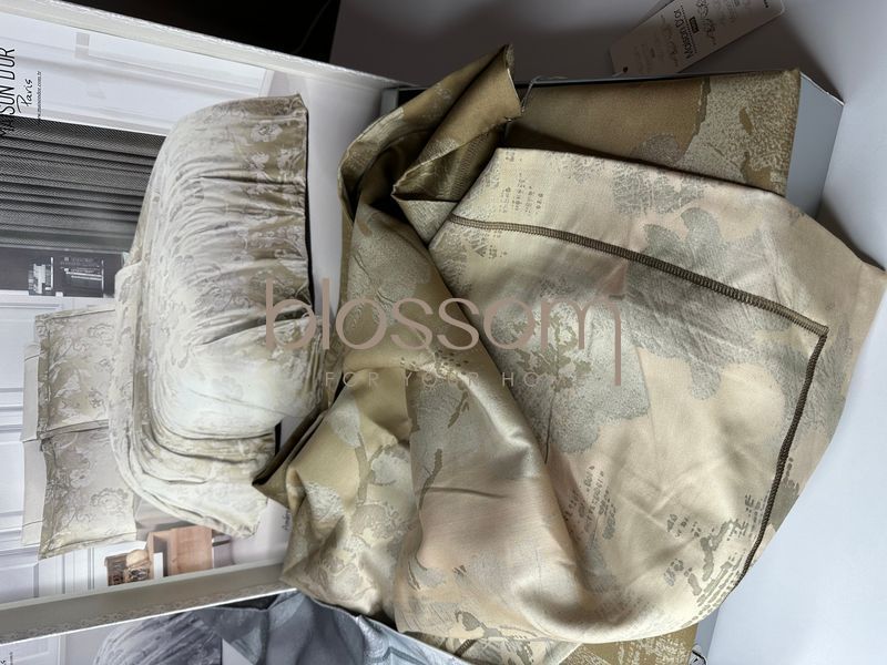 Комплект постельного белья из тенсела евро AMBRE gold, Maison d'or 9438 фото
