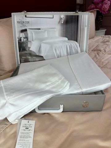 Комплект постельного белья из тенселя евро Solenne white, Maison d'or 0717 фото