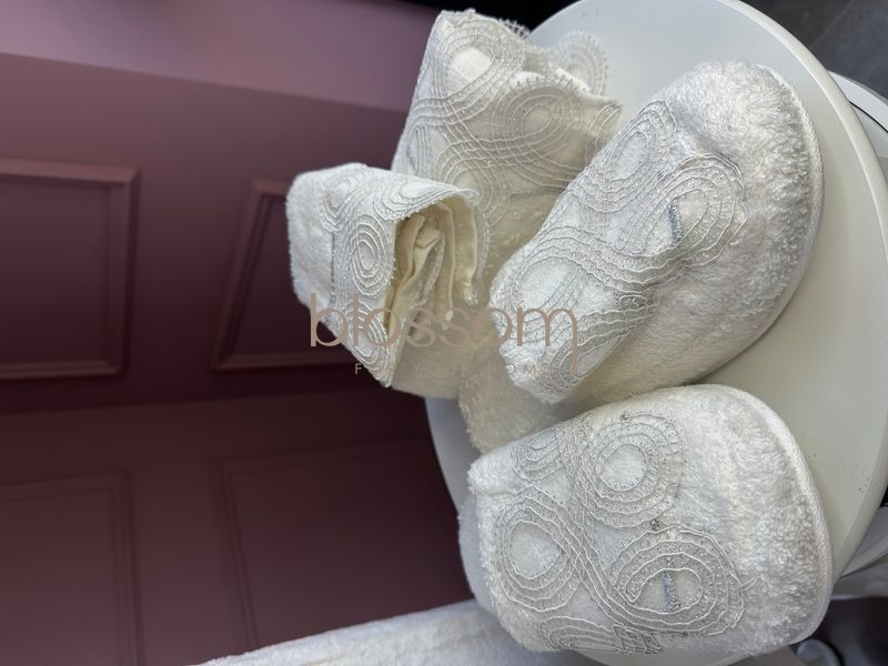 Банний комплект з халатом та рушниками модель Stephanie S-M, Pepper home 10002 фото