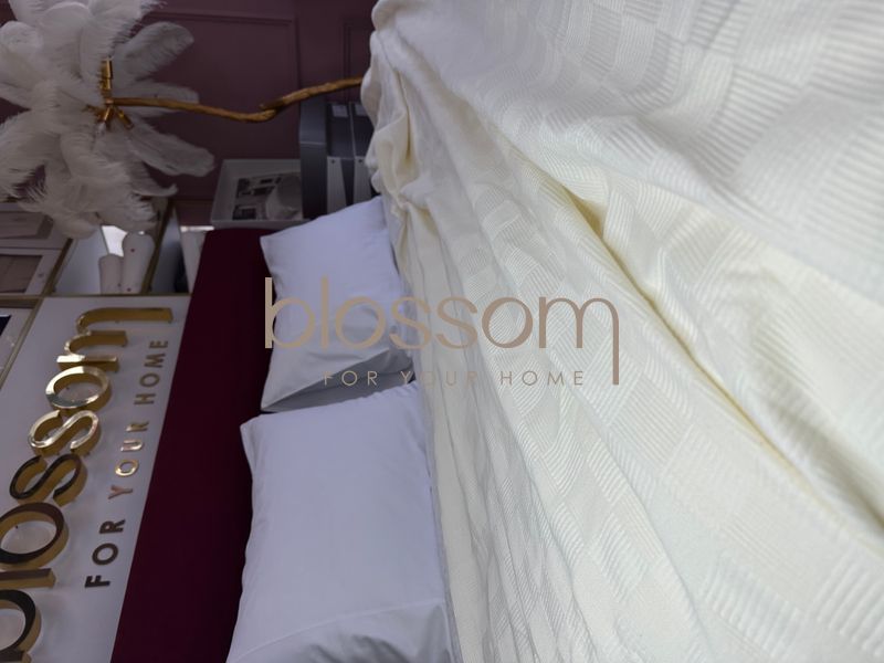 Покривало-плед вафельне SERAP cream,220-240см, MAISON D'OR 00993 фото