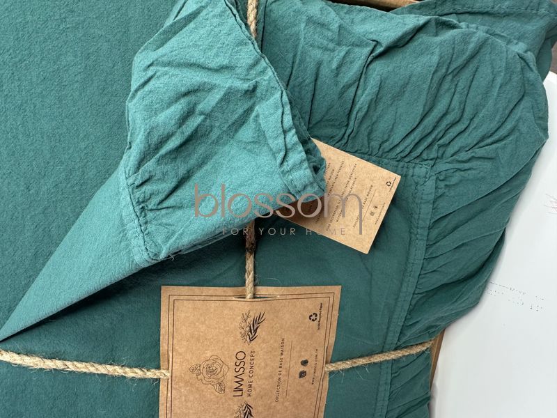 Постельное белье варёный хлопок LIMASSO, exclusive, евро, dark green 2013 фото