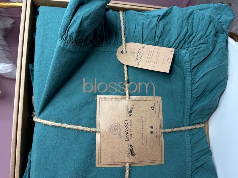 Постельное белье варёный хлопок LIMASSO, exclusive, евро, dark green 2013 фото