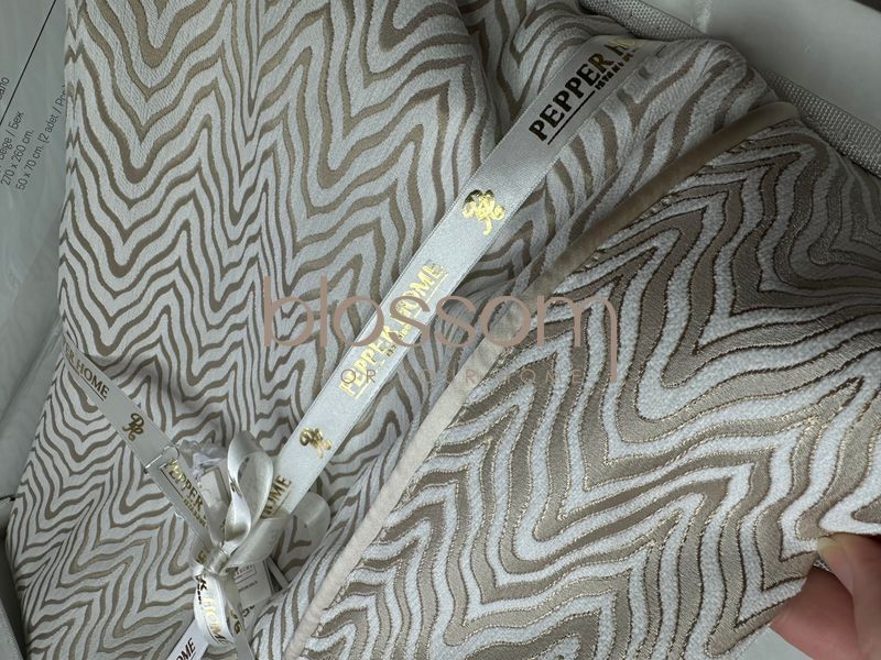 Комплект покривала з наволочками Pepper home ,FIONA ,beige,євро 653 фото