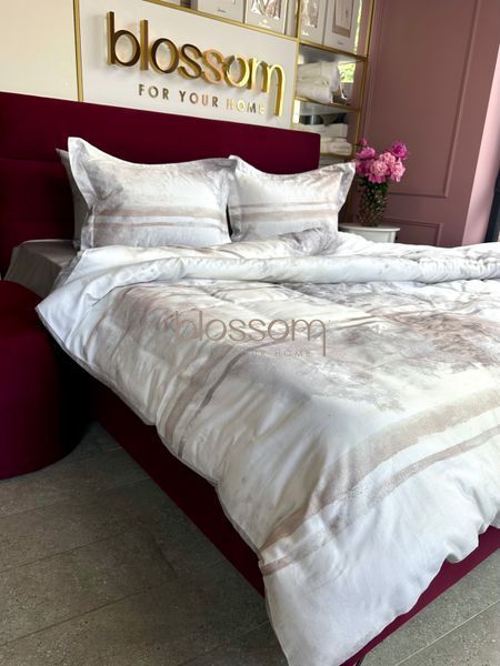 Комплект постільної білизни сатин люкс MARBLE, євро TIVOLYO HOME 0705 фото