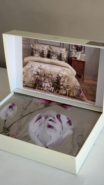 Комплект постельного белья сатин люкс BATIK, Tivolyo home, евро размер 0141 фото