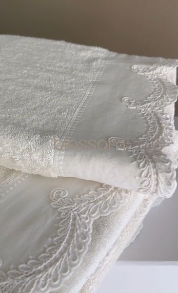 Комплект махрових рушників з мереживом RAMOS, GRAZIE HOME 1180 фото