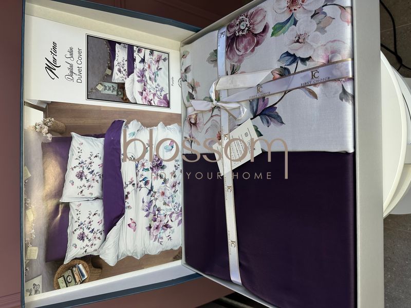 Комплект постільної білизни  MARTINA PURPLE ,євро , FIRST CHOICE 0904 фото