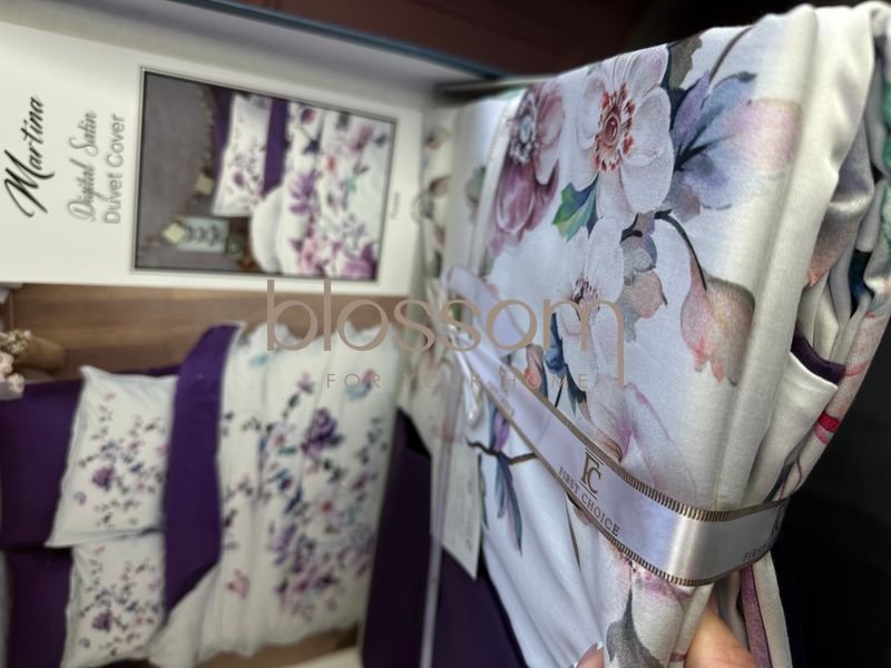 Комплект постільної білизни  MARTINA PURPLE ,євро , FIRST CHOICE 0904 фото