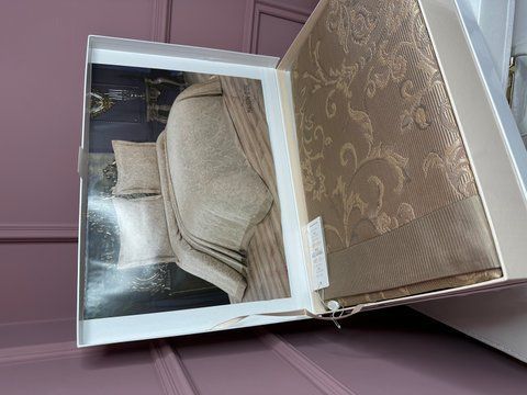 Покривало жакардове з наволочками Elinor Paris beige-brown,Maison D`or 9898 фото