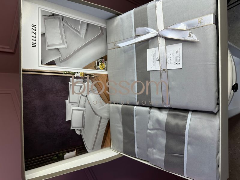 Комплект постельного белья BELEZZA grey,евро, FIRST CHOICE 1002 фото