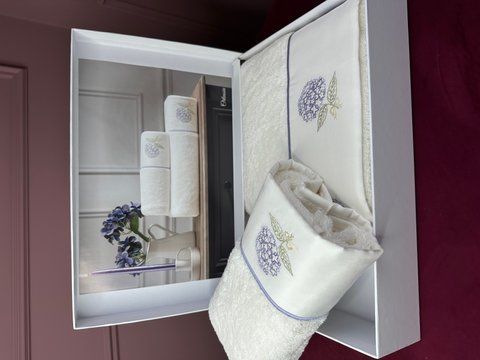 Комплект махрових рушників  ORTENSIA LILA, Tivolyo home 00275 фото