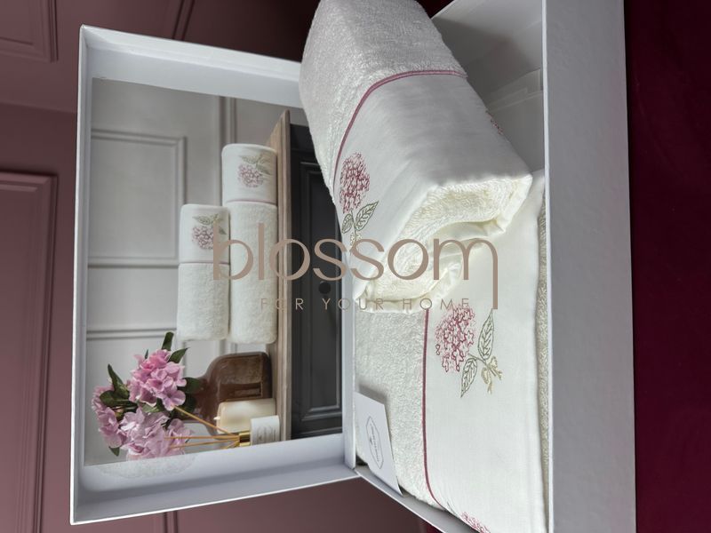 Комплект махрових рушників  ORTENSIA PEMBE, Tivolyo home 00276 фото