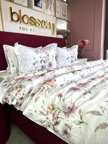Комплект постільноі білизни шовк-сатин  NEW SPRING  ,євро,TIVOLYO HOME 02310 фото