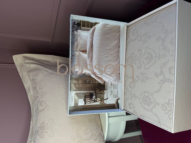 Постільна білизна жакардова Maison D'or, Mirabella beige, євро 01 фото