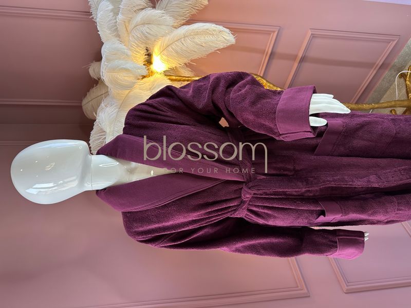 Халат махровий  унісекс(чоловічий та жіночий) MODAL BATHROBE BORDO Tivolyo home 6445 фото
