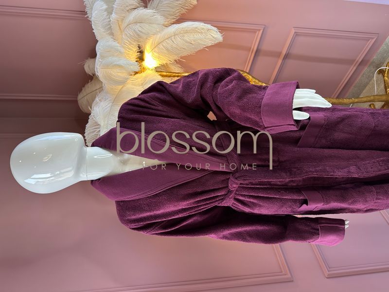 Халат махровий  унісекс(чоловічий та жіночий) MODAL BATHROBE BORDO Tivolyo home 6445 фото
