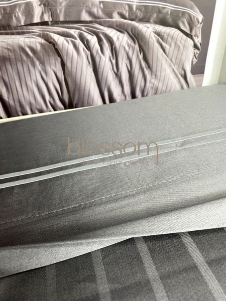 Комплект постільної білизни з вишивкою люкс сатин  Imge gri, євро DANTELA 23 фото