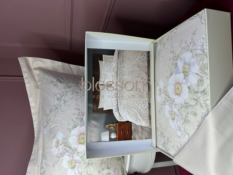 Комплект постельного белья сатин люкс ANJELIK,евро TIVOLYO HOME 00313 фото