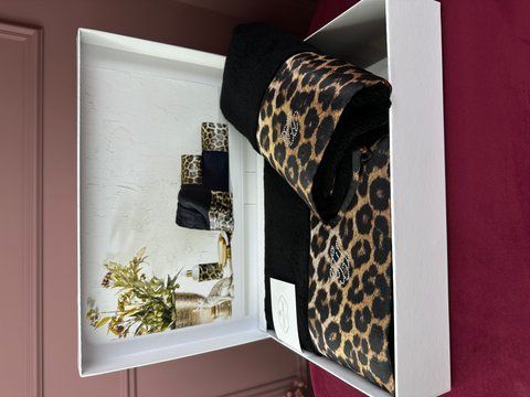 Комплект махрових рушників LEOPARD SIYAH , TIVOLYO HOME 00231 фото