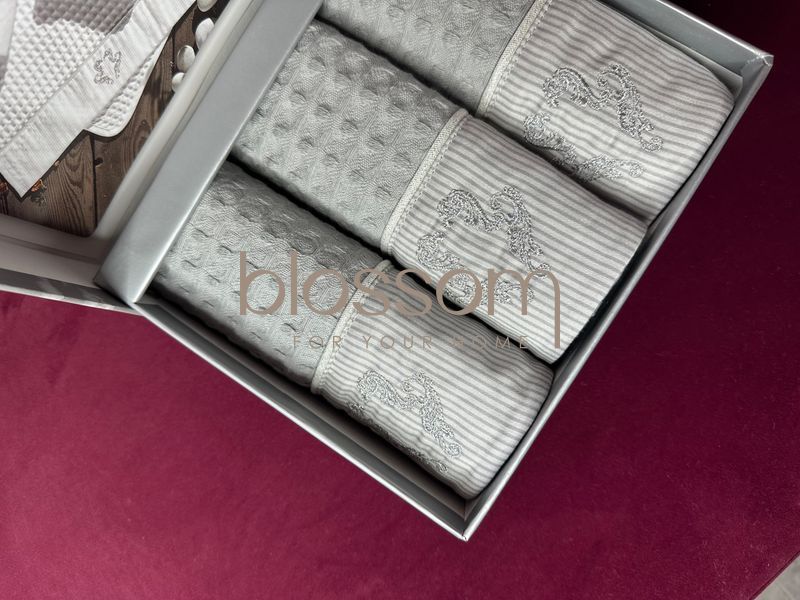 кухонний комплект рушників Maison d'or, Brise apone grey 1031 фото