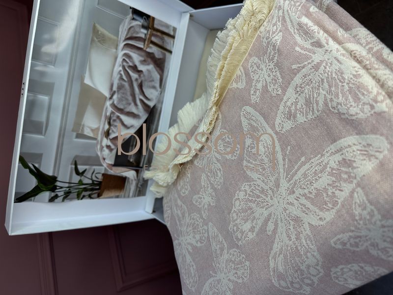 Літній комплект постільноі білизни PAPILLON PEMBE ,євро,TIVOLYO HOME 6282 фото