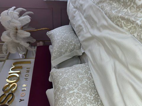 Семейный комплект постельного белья жаккардовый Maison D'or, beige 899 фото