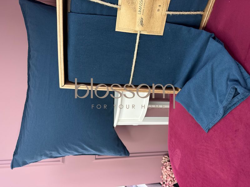 Постельное белье вареный хлопок LIMASSO, standart ,евро, dress blue 0113 фото
