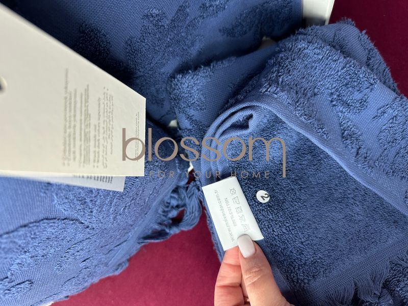 Махровые жаккардовые полотенца SANDRA navy, жаккард, Maison d'or 0908 фото
