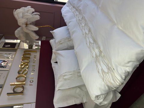 Комплект постільної білизни з вишивкою преміум сатин Dior, євро PEPPER HOME  81 фото