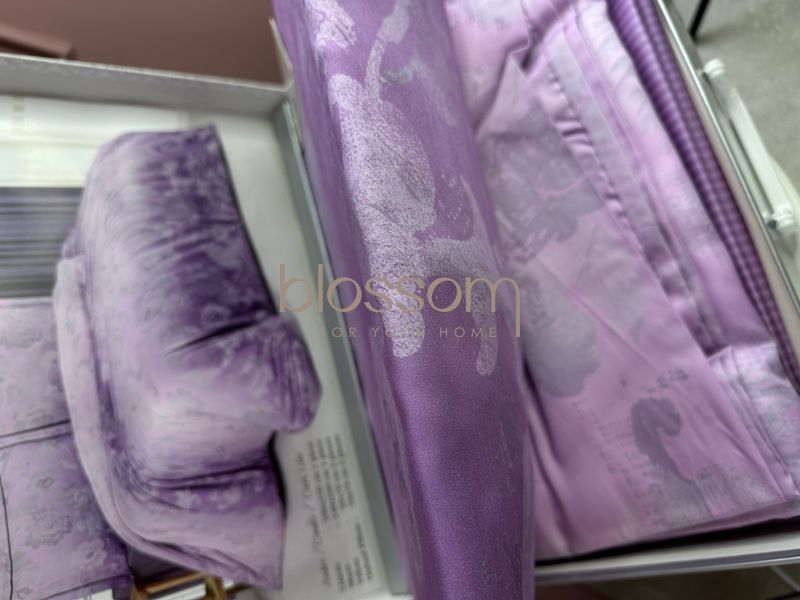 Комплект постільної білизни з тенселю євро AMBRE dark lilac, Maison d'or 7671 фото