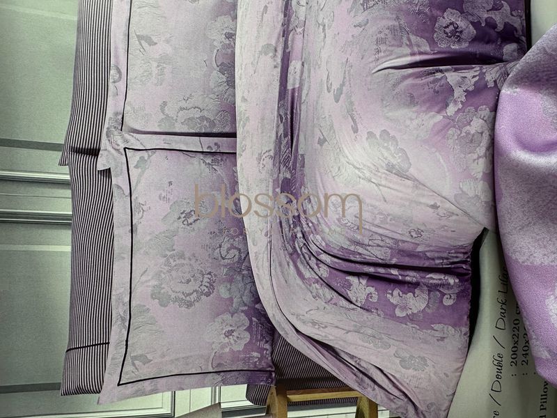 Комплект постільної білизни з тенселю євро AMBRE dark lilac, Maison d'or 7671 фото