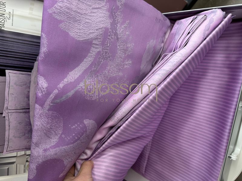 Комплект постільної білизни з тенселю євро AMBRE dark lilac, Maison d'or 7671 фото