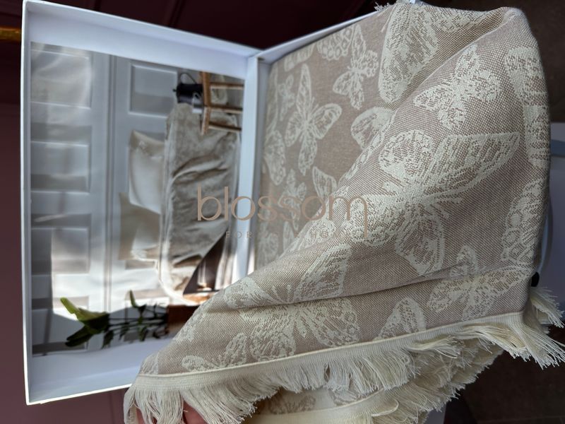 Літній комплект постільноі білизни PAPILLON Bej,євро,TIVOLYO HOME 6282 фото