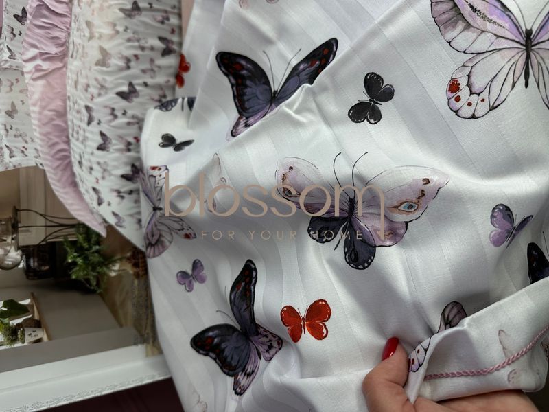 Комплект постільної білизни сатин BUTTERFLY VALEY lilac,Maison d'or, євро 1150 фото