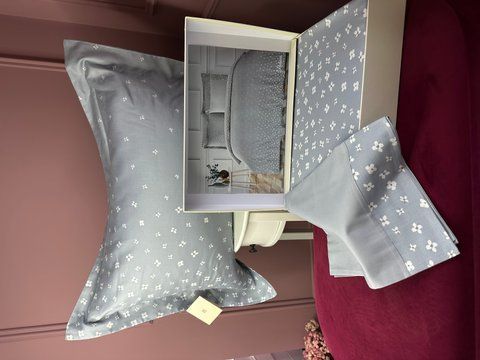 Комплект постільноі білизни сатин люкс PECHORA gri, Tivolyo home, євро розмір 00353 фото