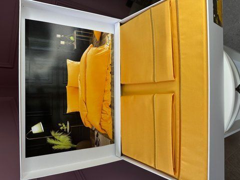 Комплект постільноі білизни сатин люкс CASUAL sari, євро, TIVOLYO HOME 7665 фото