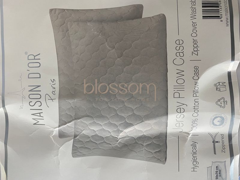 Напірник Maison D'or,jersey pillow case,white 6879 фото