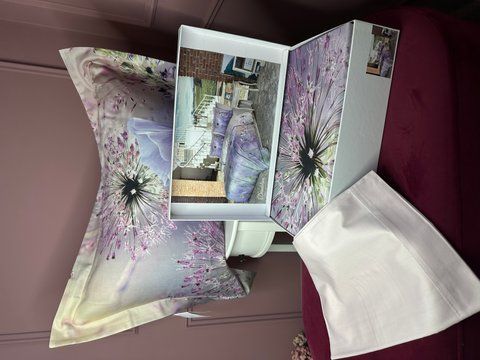 Сімейний комплект постільної білизни сатин люкс DANDELION, TIVOLYO HOME 00356 фото