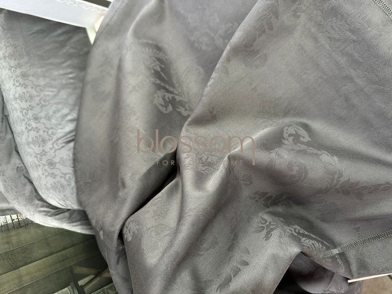 Постельное белье жаккардовое Maison D'or, Mirabella anthracite, евро 01 фото