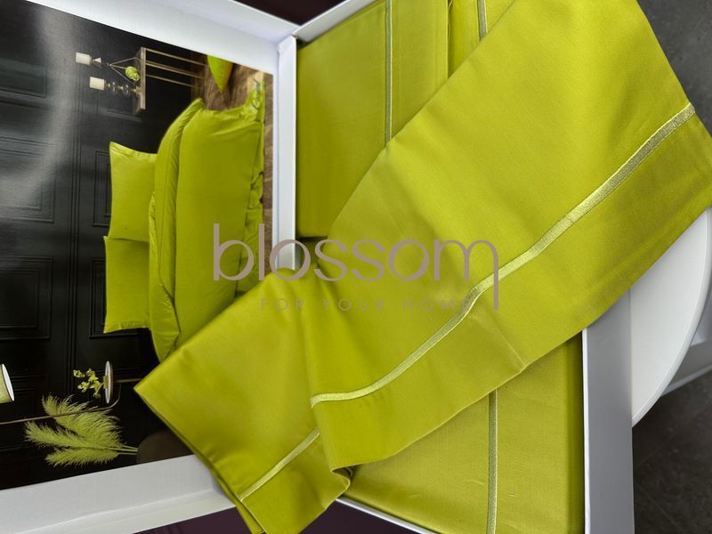 Комплект постільноі білизни  сатин люкс CASUAL F.YESIL,євро TIVOLYO HOME 7665 фото