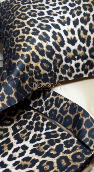Комплект постельного белья сатин люкс LEOPAR cift, евро, TIVOLYO HOME 3089 фото
