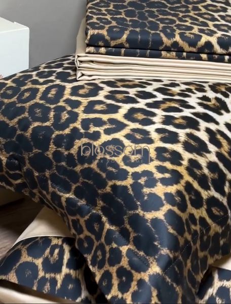 Комплект постельного белья сатин люкс LEOPAR cift, евро, TIVOLYO HOME 3089 фото