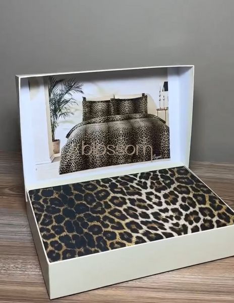 Комплект постельного белья сатин люкс LEOPAR cift, евро, TIVOLYO HOME 3089 фото